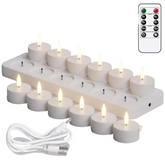 Rechargeable Flameless LED Tea Lights with Remote - candletown.net