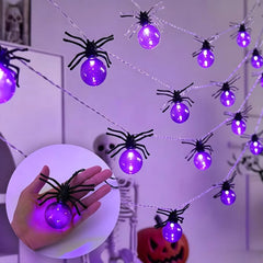 Halloween Spider LED String Lights – 10 LEDs, 1.5 m - candletown.net