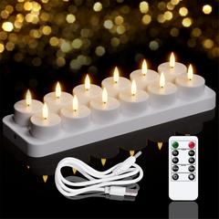 Rechargeable Flameless LED Tea Lights with Remote - candletown.net