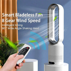 20" Bladeless Tower Fan with Remote & Quiet Operation - candletown.net