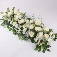 Luxury White Rose Flower Row - candletown.net