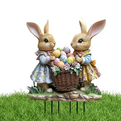 Easter Bunny Yard Sign – Acrylic Lawn Stake - candletown.net