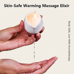 1pc Amber Vanilla massage essential oil candle, coconut wax, heating, body open back SPA romantic holder home decor valentines - candletown.net