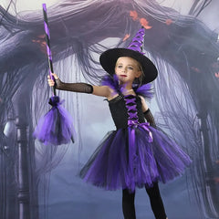 Kids Witch Costume – Hat, Broom & Accessory Options (Multicolor) - candletown.net