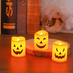 6PCS Halloween Pumpkin LED Candles – Safe Flameless Halloween Lights - candletown.net