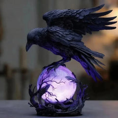 Raven Moonlight Gothic LED Table Lamp – Purple Orb Light - candletown.net