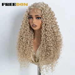 30 Inch (76 cm) Curly Lace Front Wig - candletown.net