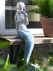Resin Mermaid Garden Decoration – Outdoor Summer Accent - candletown.net
