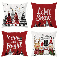 Christmas Decoration Pillowcase – Santa & Christmas Tree Design