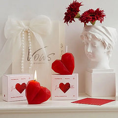 Red Heart Shaped Scented Candle - candletown.net