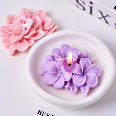 Frangipani Gardenia Flower Silicone Candle Mold - candletown.net