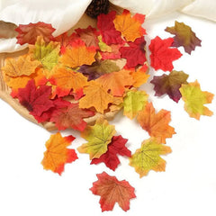 Artificial Maple Leaves – Halloween Decoration Set (50–200pcs) - candletown.net