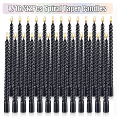 Spiral Taper Candles - 10-Inch Classic Unscented Design - candletown.net