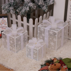 Lighted Christmas Gift Boxes – 3 PCS Decorative Set
