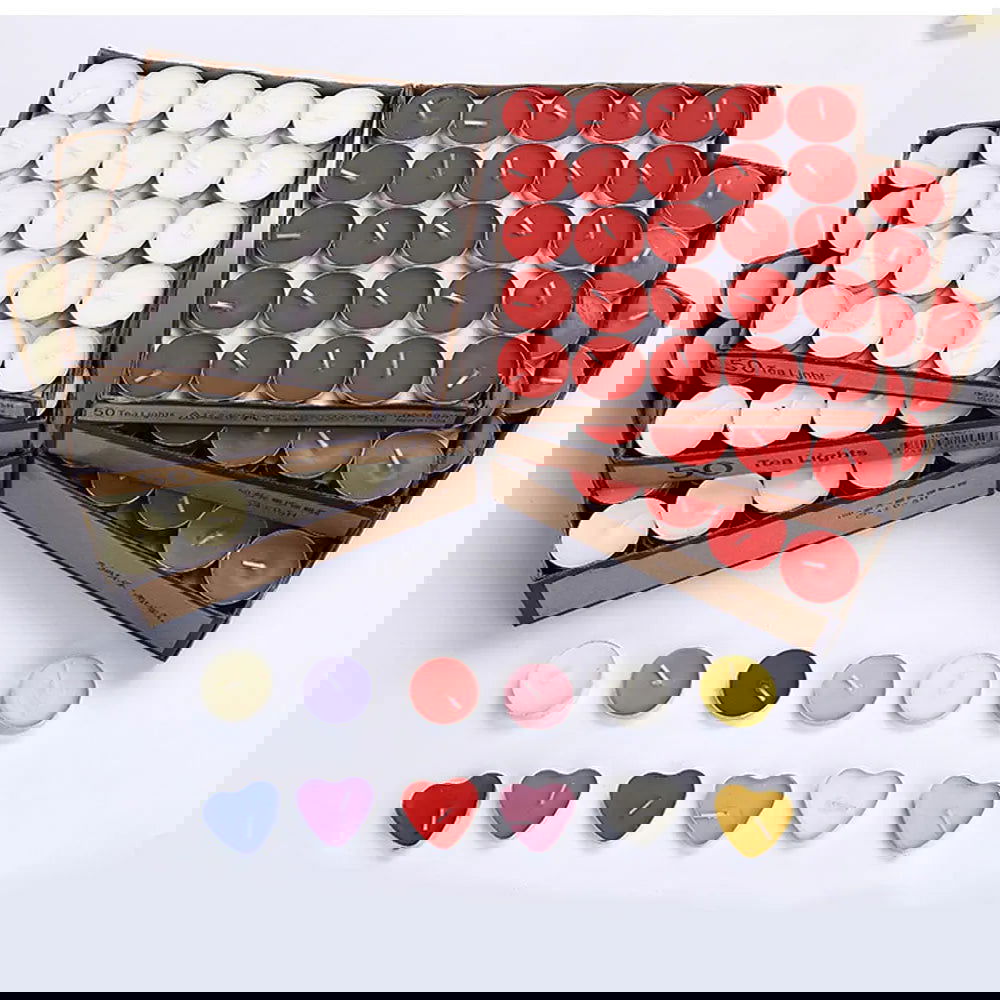 50pcs/set Tea Wax Candle – Perfect for Weddings and Parties - candletown.net