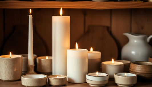 classic candles, pillar candles, dinner candles, tea light candles