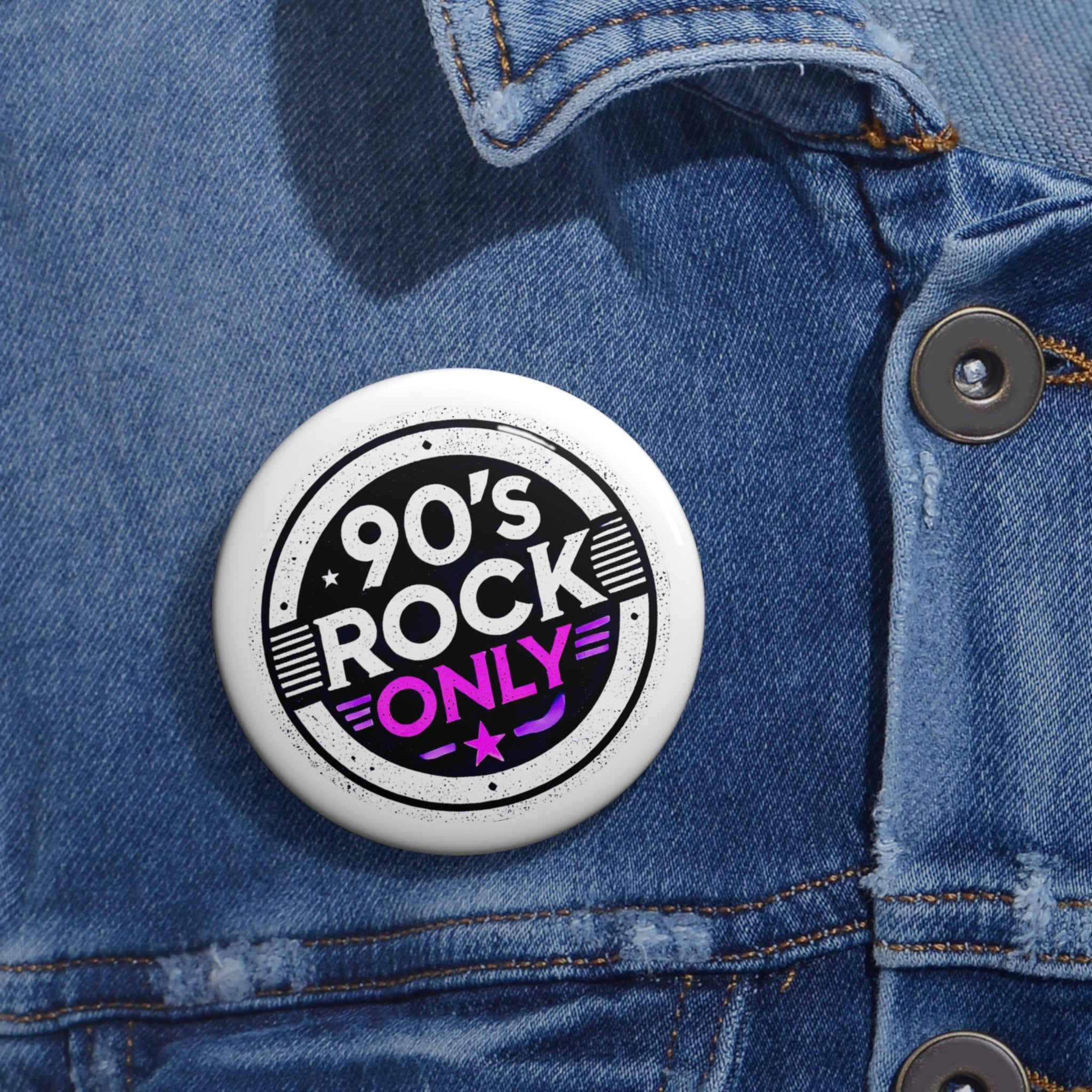 Perza 90’s Rock ONLY Pin Button Badge