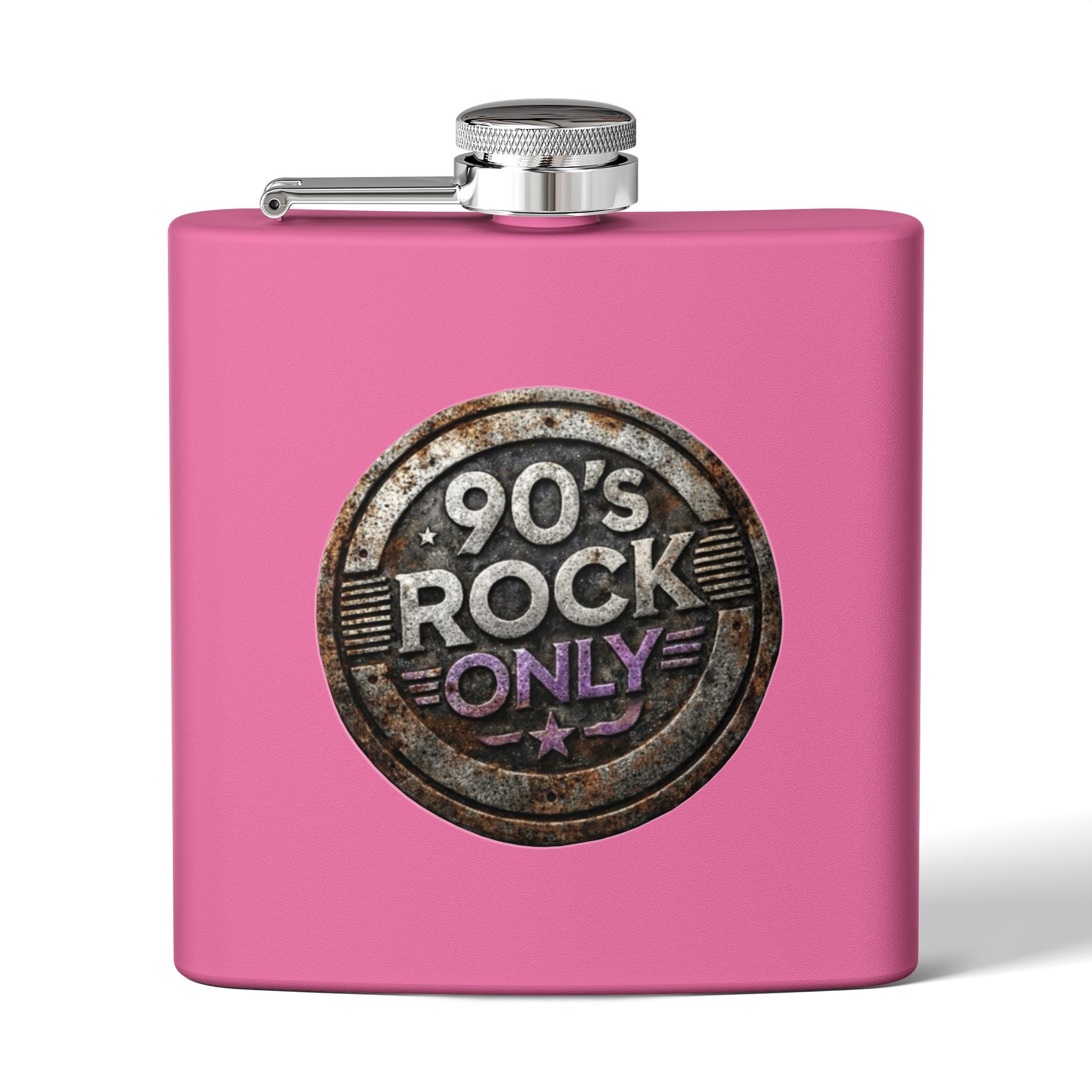 Perza 90’s Rock ONLY Vintage Flask – Round Logo