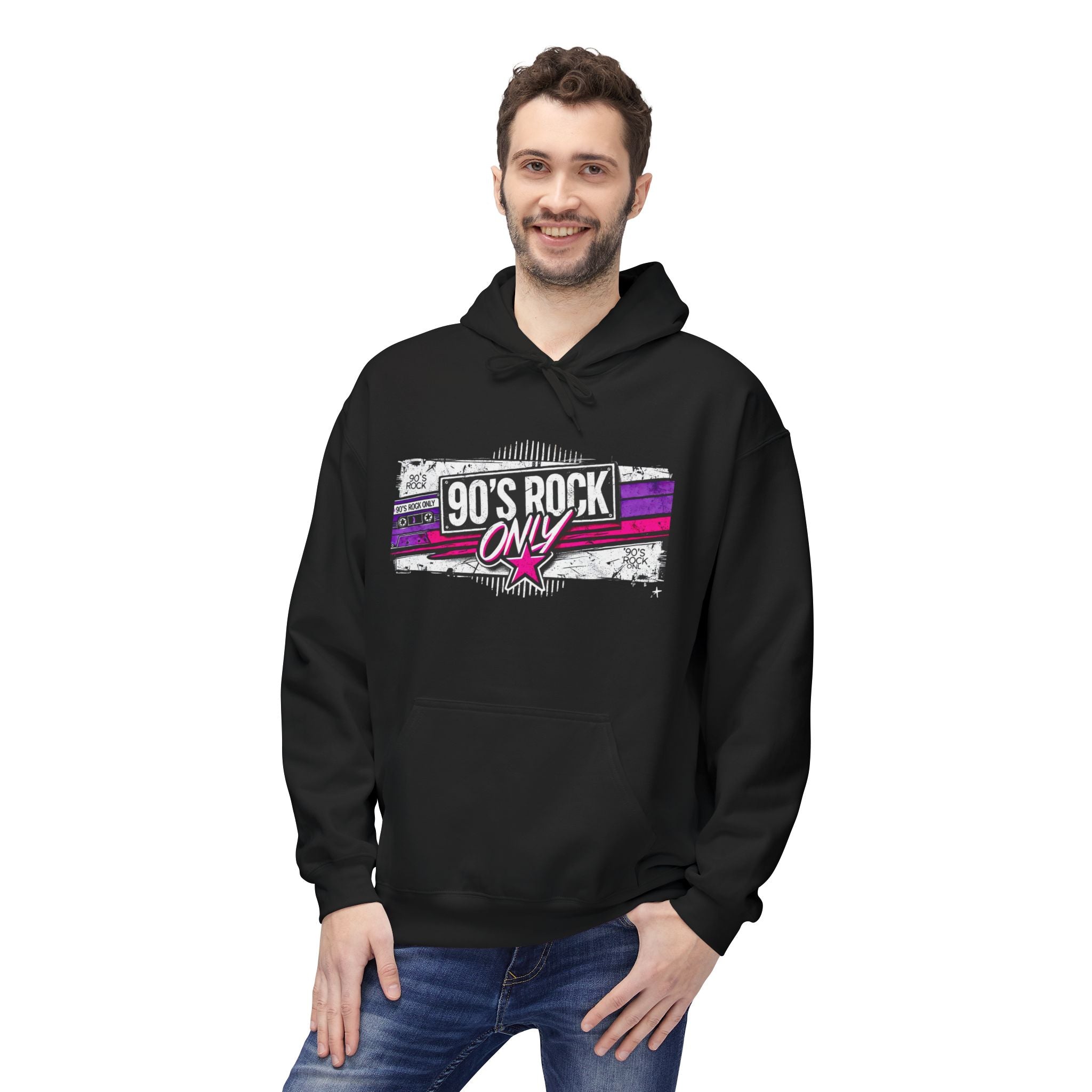 Perza 90’s Rock ONLY Rectangle Logo Hoodie - candletown.net
