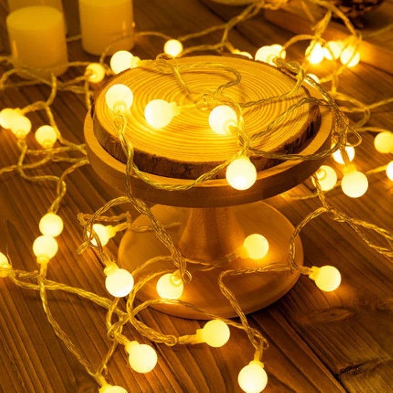 10M USB/Battery-Powered Ball LED String Lights - Waterproof Lights for Outdoor Decor - candletown.net