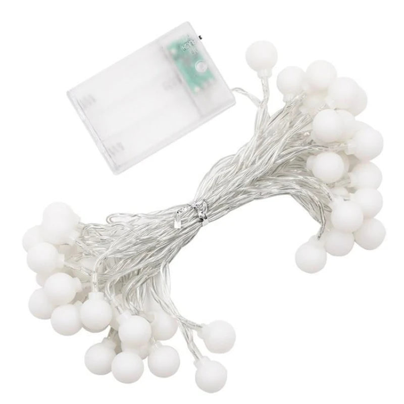 10M USB/Battery-Powered Ball LED String Lights - Waterproof Lights for Outdoor Decor - candletown.net