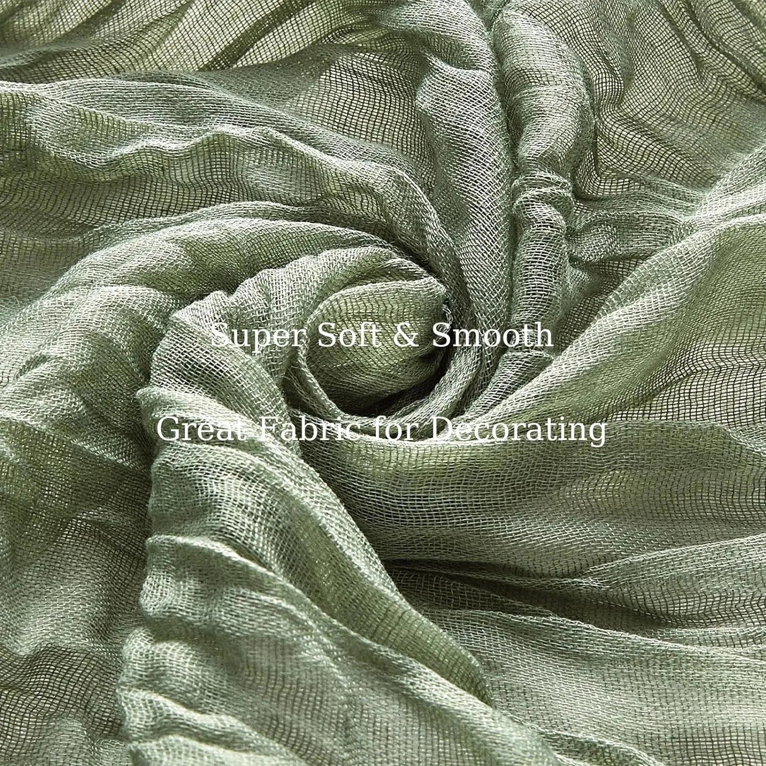 10Pcs Cheesecloth Table Runner Boho Gauze Table Runner 40x270cm Romantic Table Runner for Wedding Bridal Shower Birthday Party - candletown.net