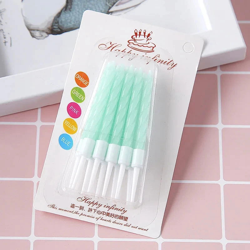 10pcs Colorful Birthday Candles with Holders - candletown.net