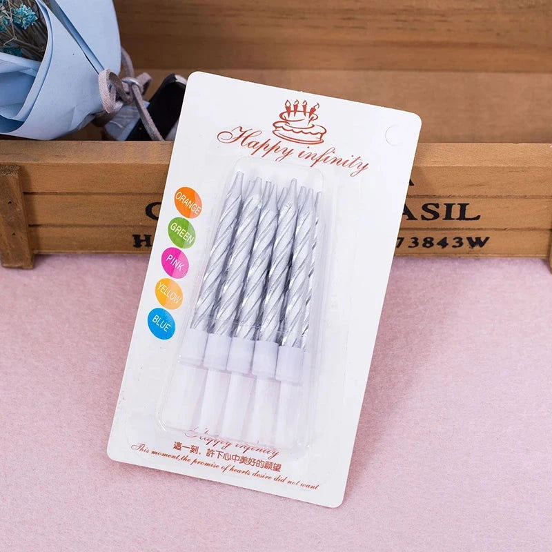 10pcs Colorful Birthday Candles with Holders - candletown.net