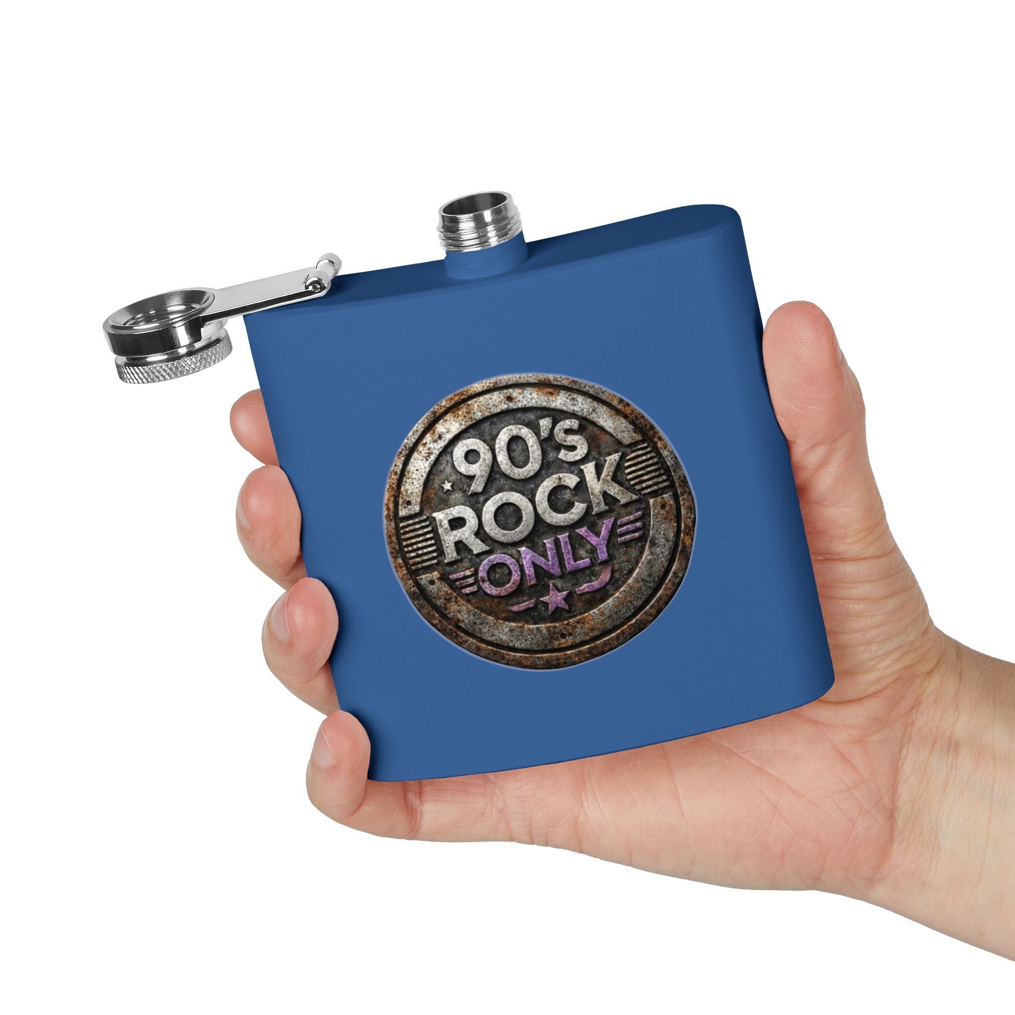 Perza 90’s Rock ONLY Vintage Flask – Round Logo
