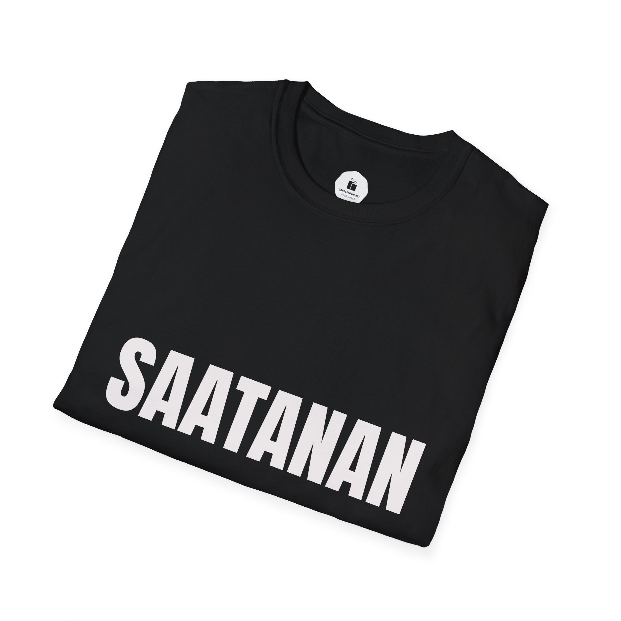 SAATANAN TUNARIT — Personalized White Graphic T‑Shirt - candletown.net