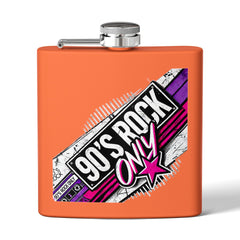 Perza 90’s Rock ONLY Rectangle Logo Flask