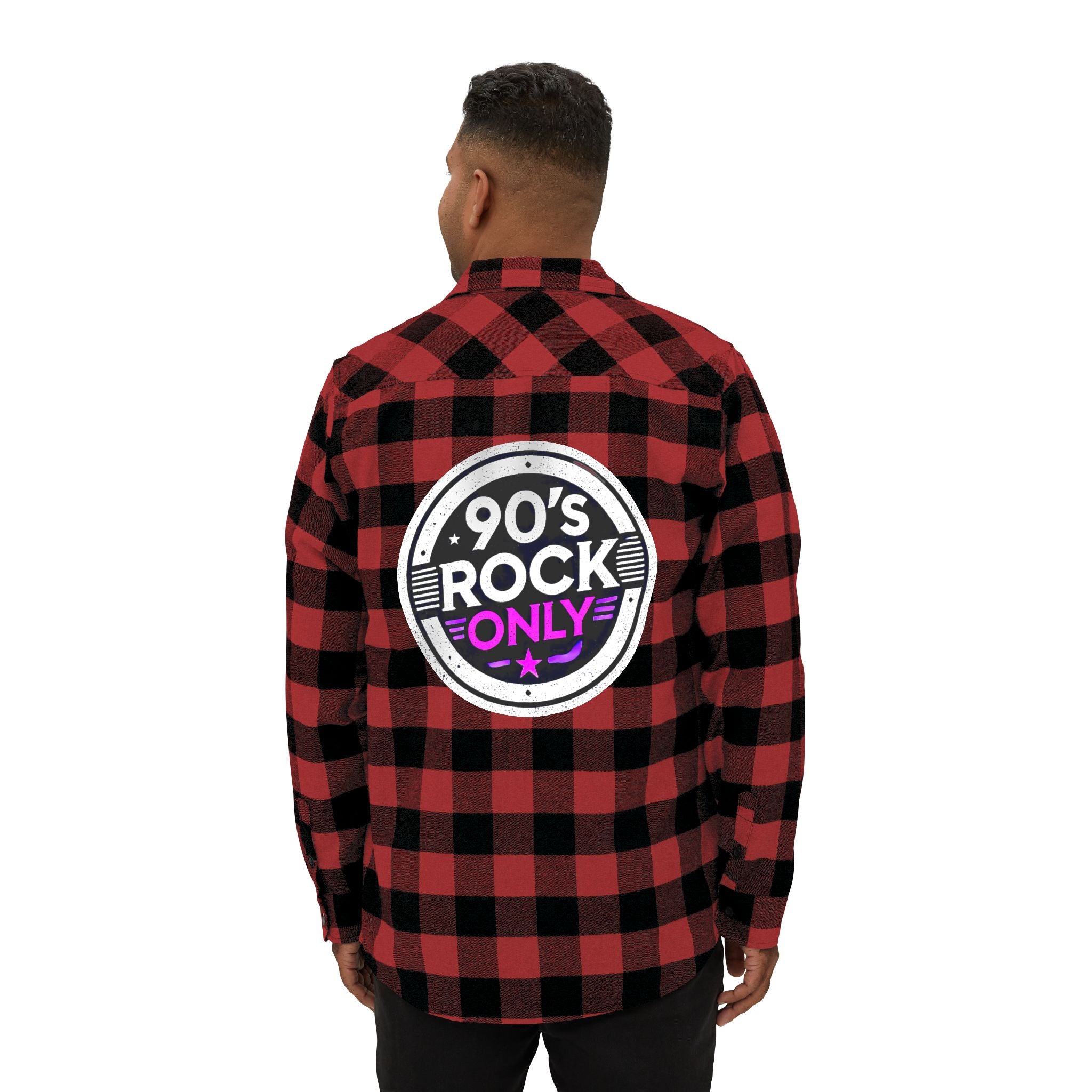 Perza 90’s Rock ONLY Flannel Shirt Round Logo