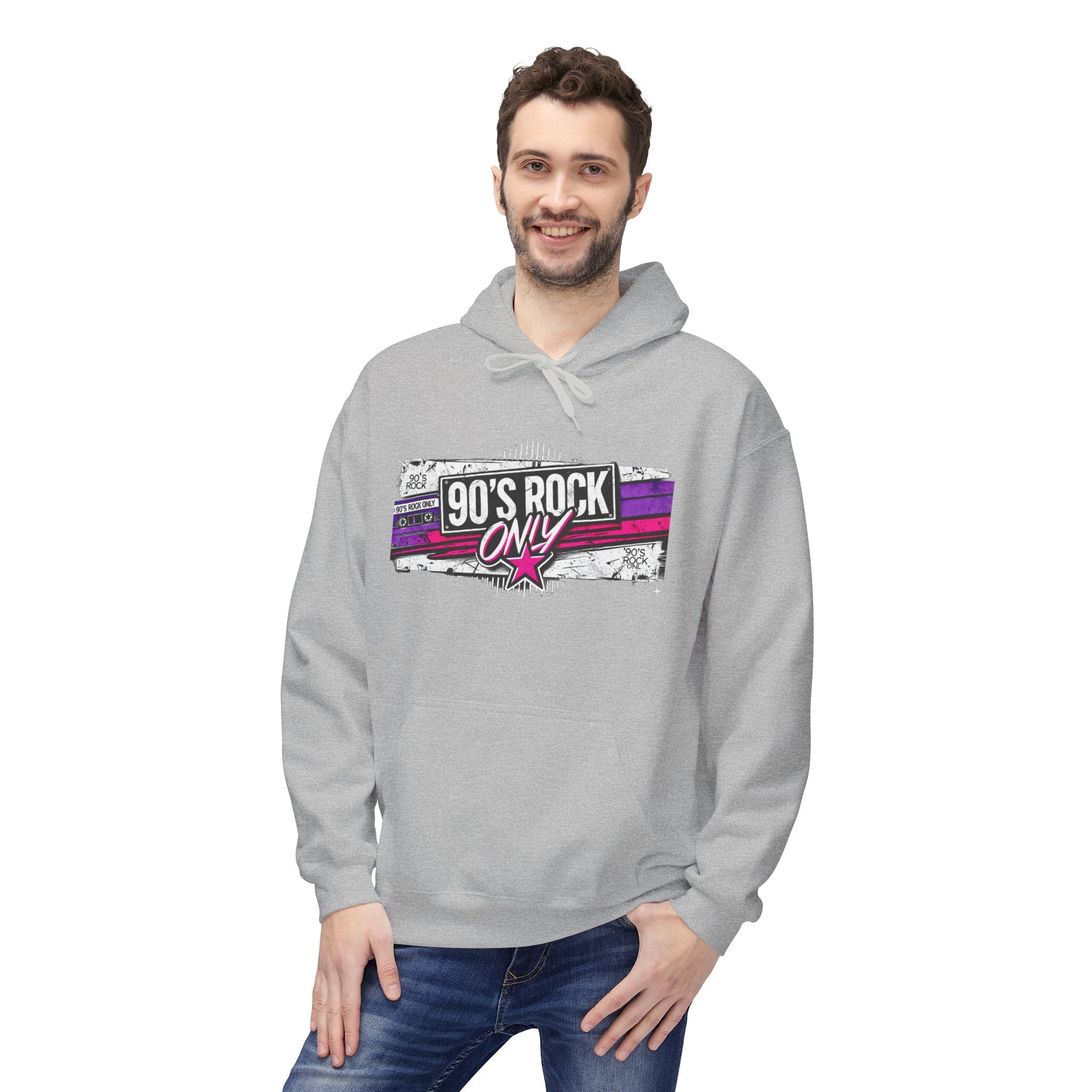 Perza 90’s Rock ONLY Rectangle Logo Hoodie - candletown.net