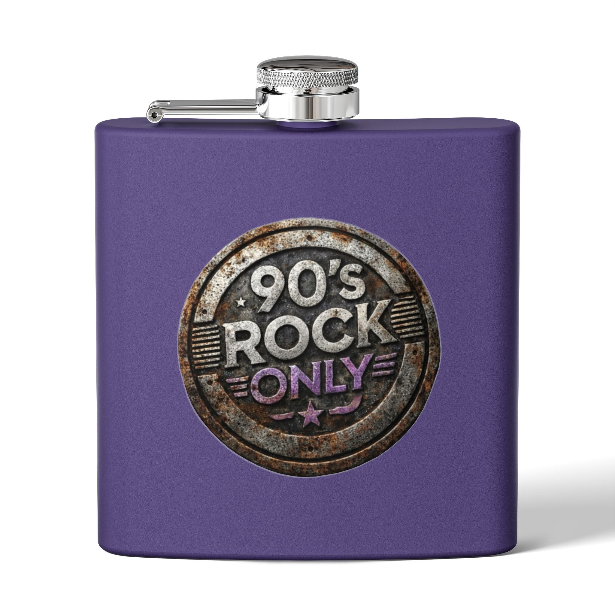 Perza 90’s Rock ONLY Vintage Flask – Round Logo