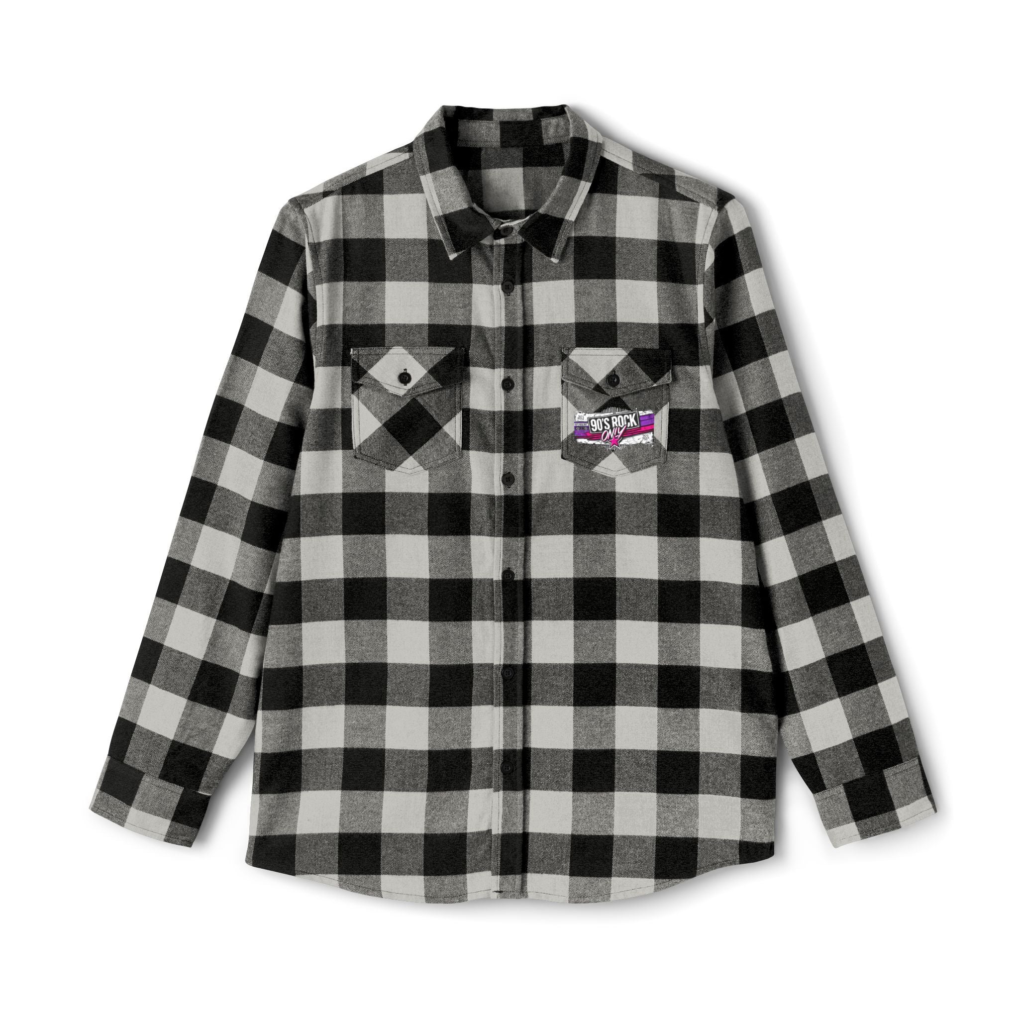 Perza 90’s Rock ONLY Flannel Shirt Rectangle Logo