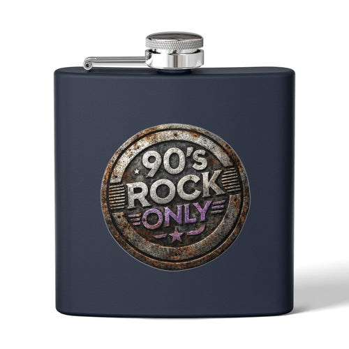 Perza 90’s Rock ONLY Vintage Flask – Round Logo