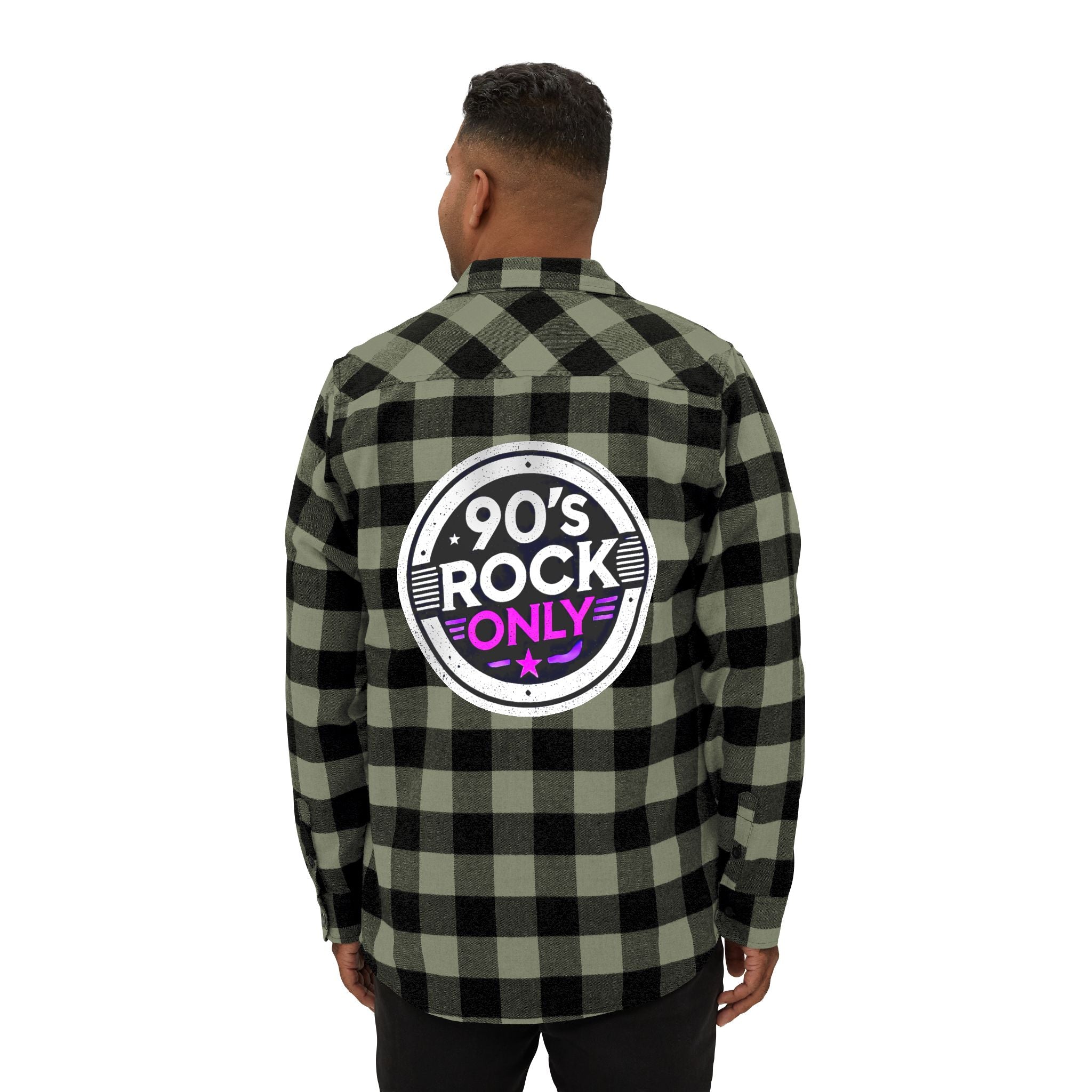 Perza 90’s Rock ONLY Flannel Shirt Round Logo