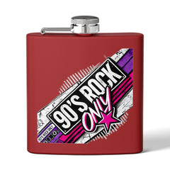 Perza 90’s Rock ONLY Rectangle Logo Flask
