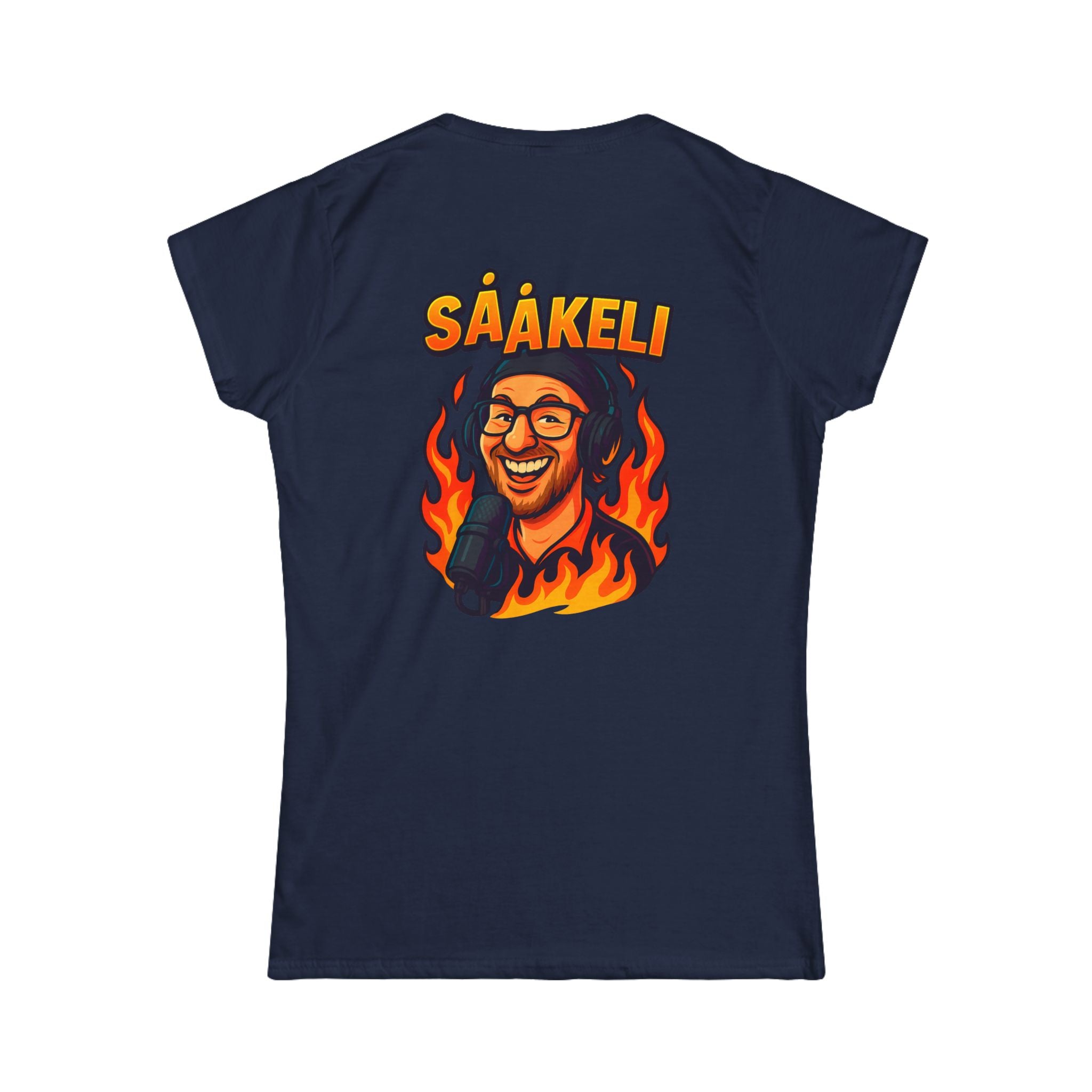 Kaasukeisari “On Air” Ladyfit Tee — Sååkeli Fire Podcast T-Shirt