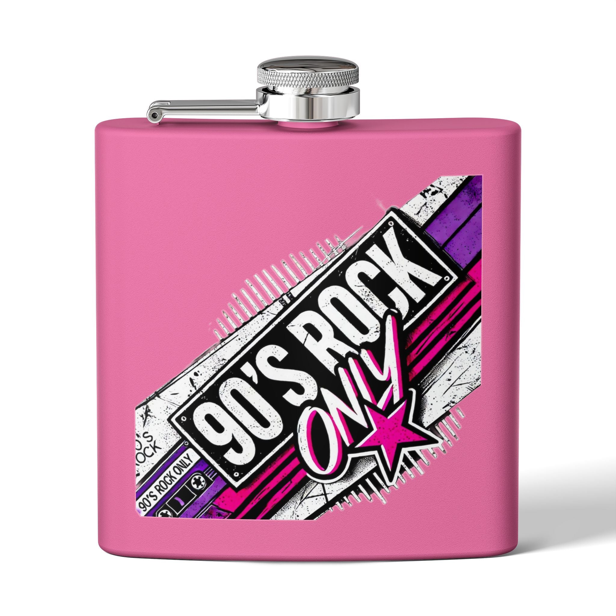 Perza 90’s Rock ONLY Rectangle Logo Flask