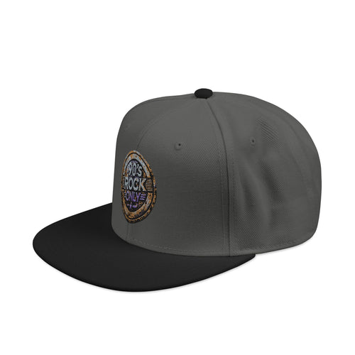 Perza 90’s Rock ONLY Vintage Rusty Round Logo Snapback Cap