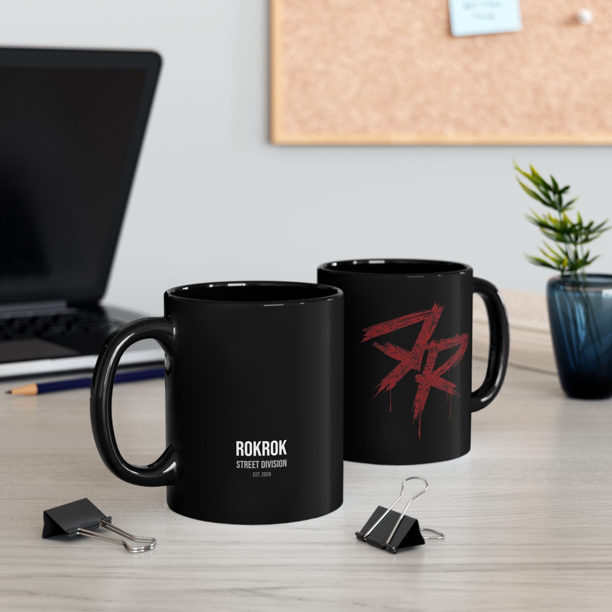 ROKROK Street Division Black Coffee Mug – Rock Style Ceramic Mug - candletown.net