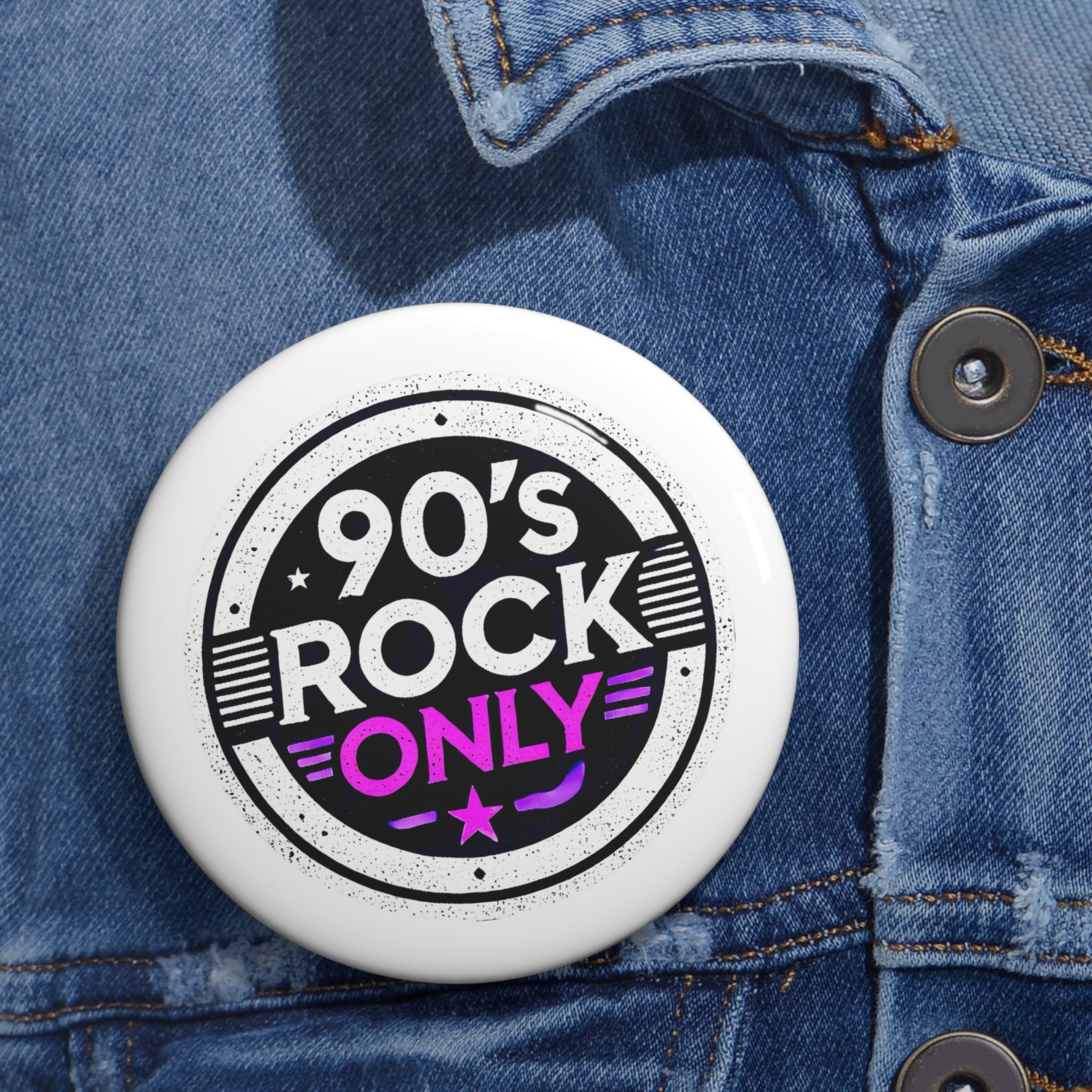 Perza 90’s Rock ONLY Pin Button Badge
