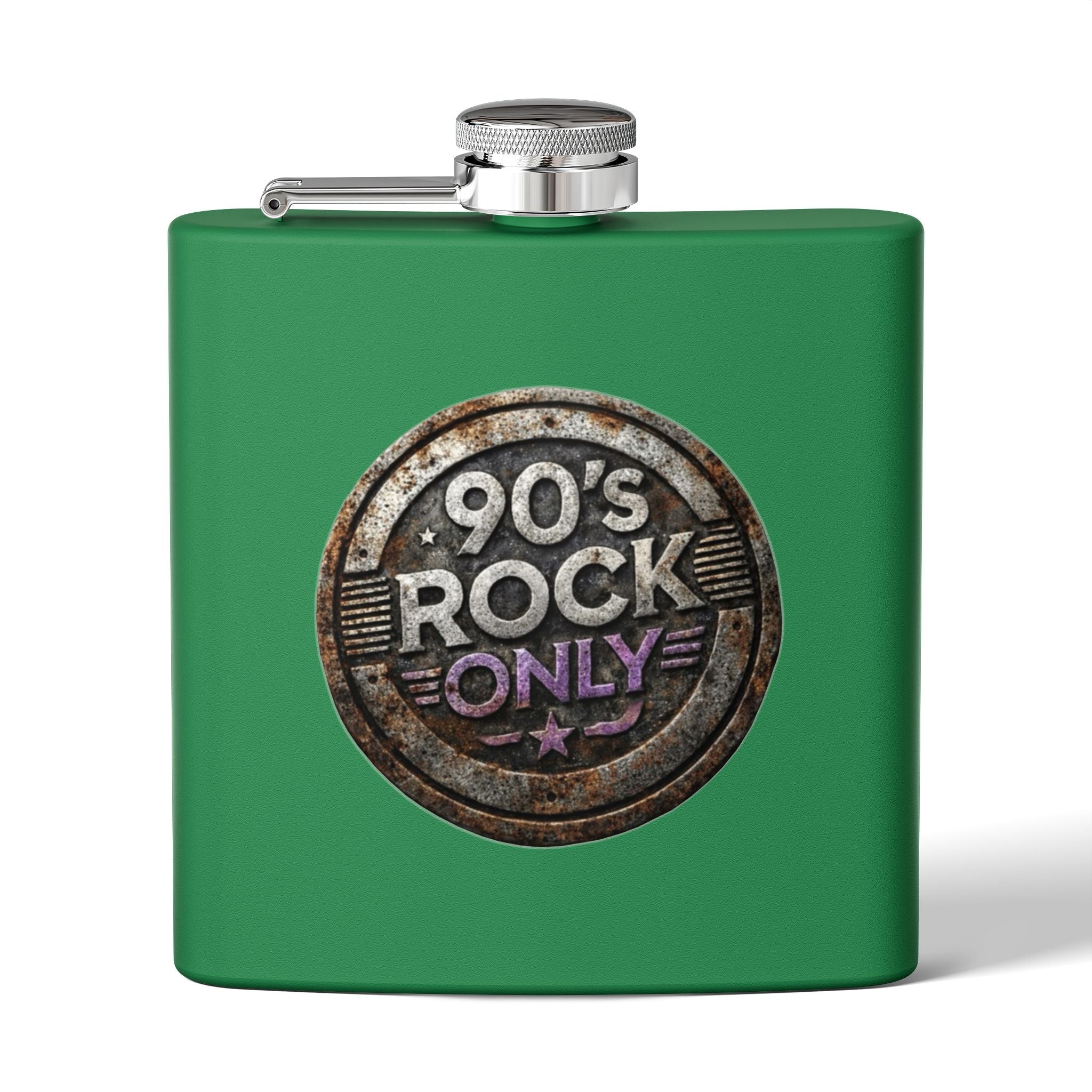 Perza 90’s Rock ONLY Vintage Flask – Round Logo