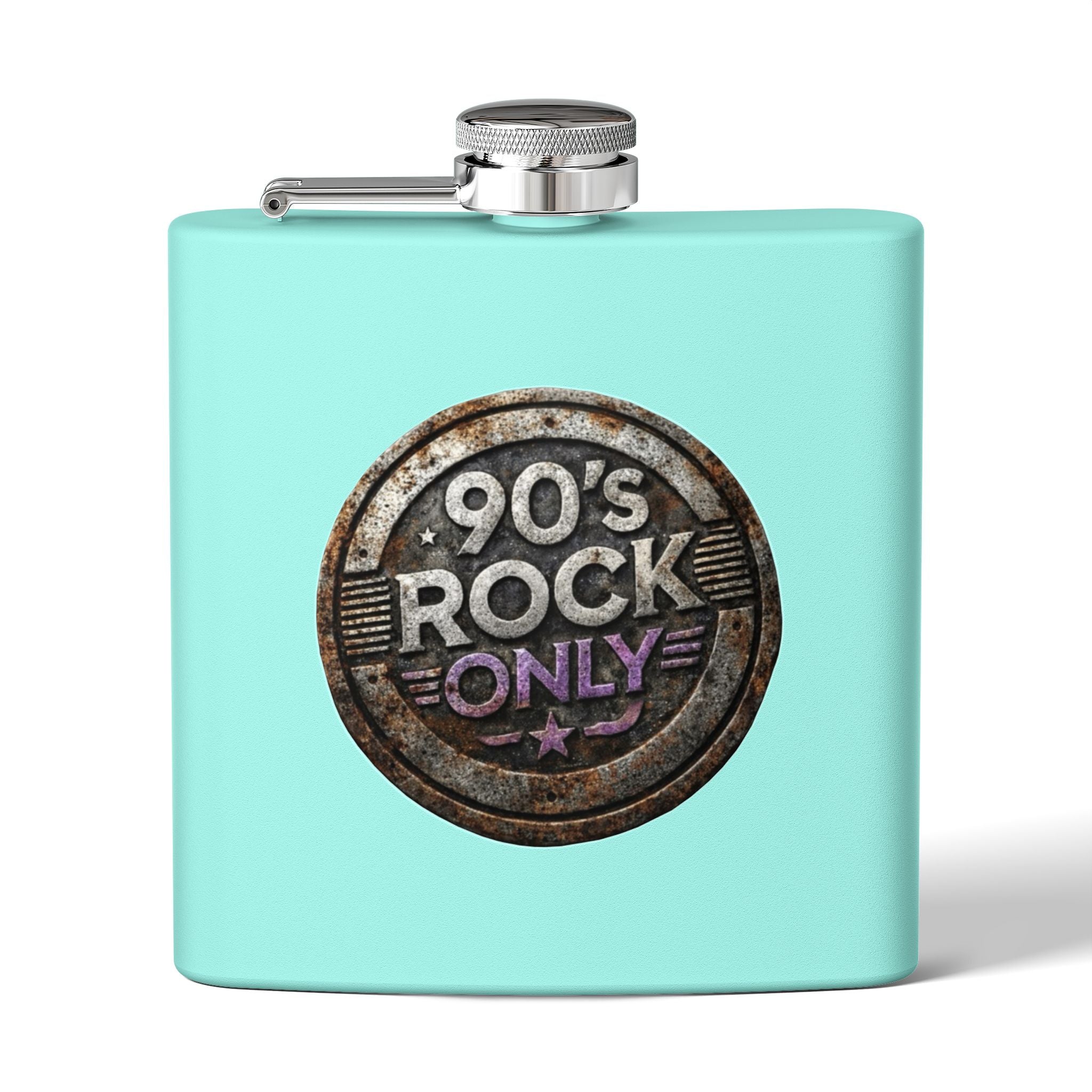 Perza 90’s Rock ONLY Vintage Flask – Round Logo
