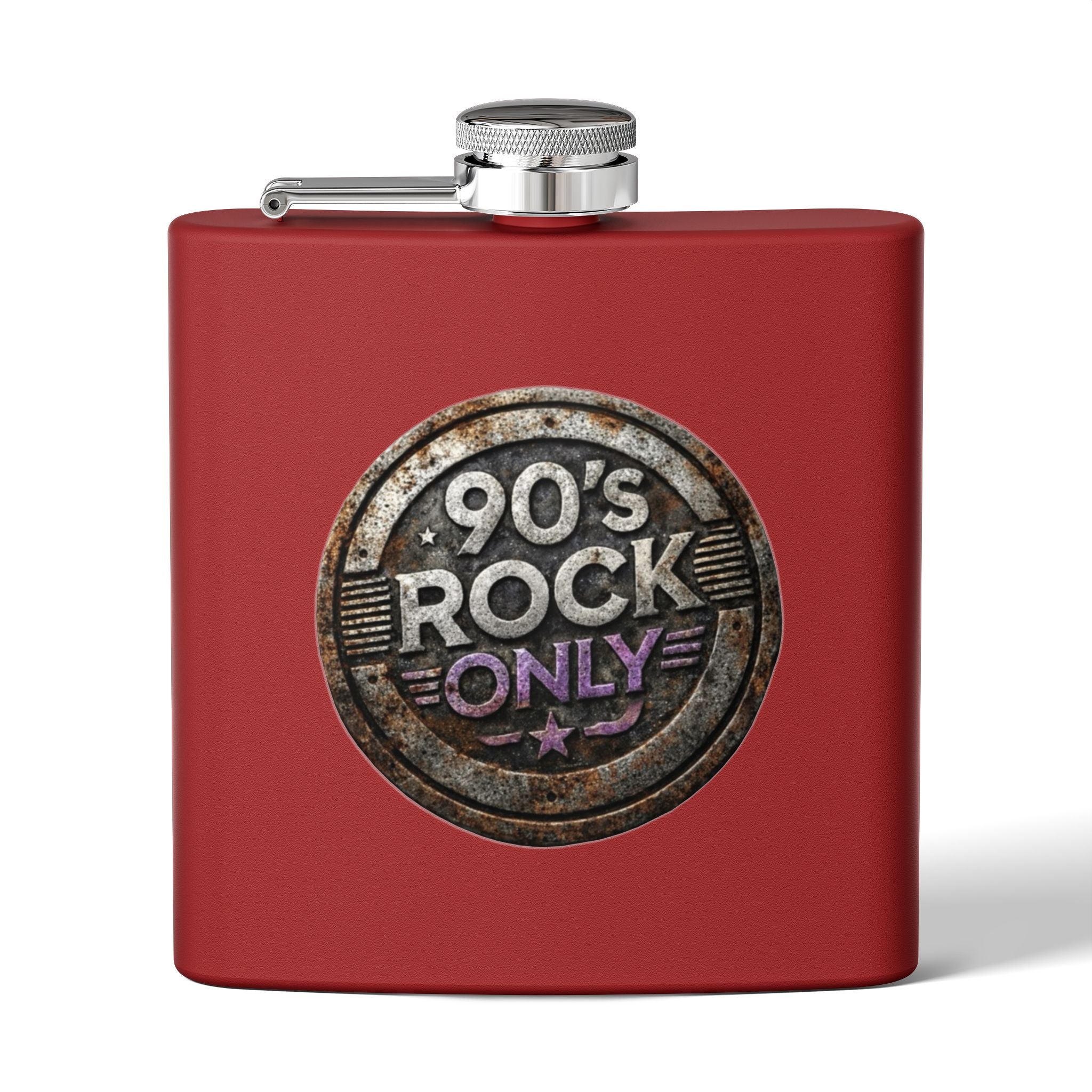 Perza 90’s Rock ONLY Vintage Flask – Round Logo