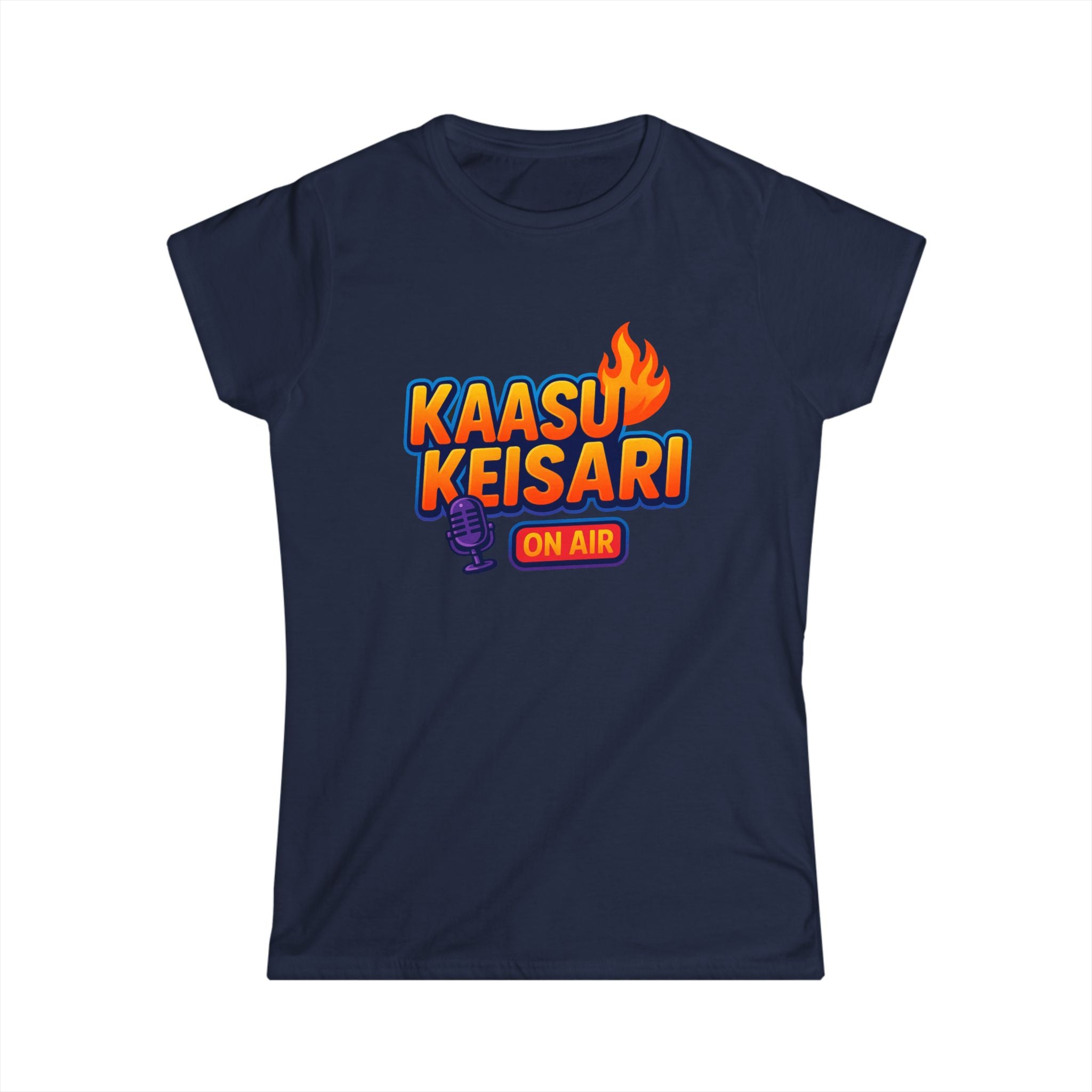 Kaasukeisari “On Air” Ladyfit Tee — Sååkeli Fire Podcast T-Shirt