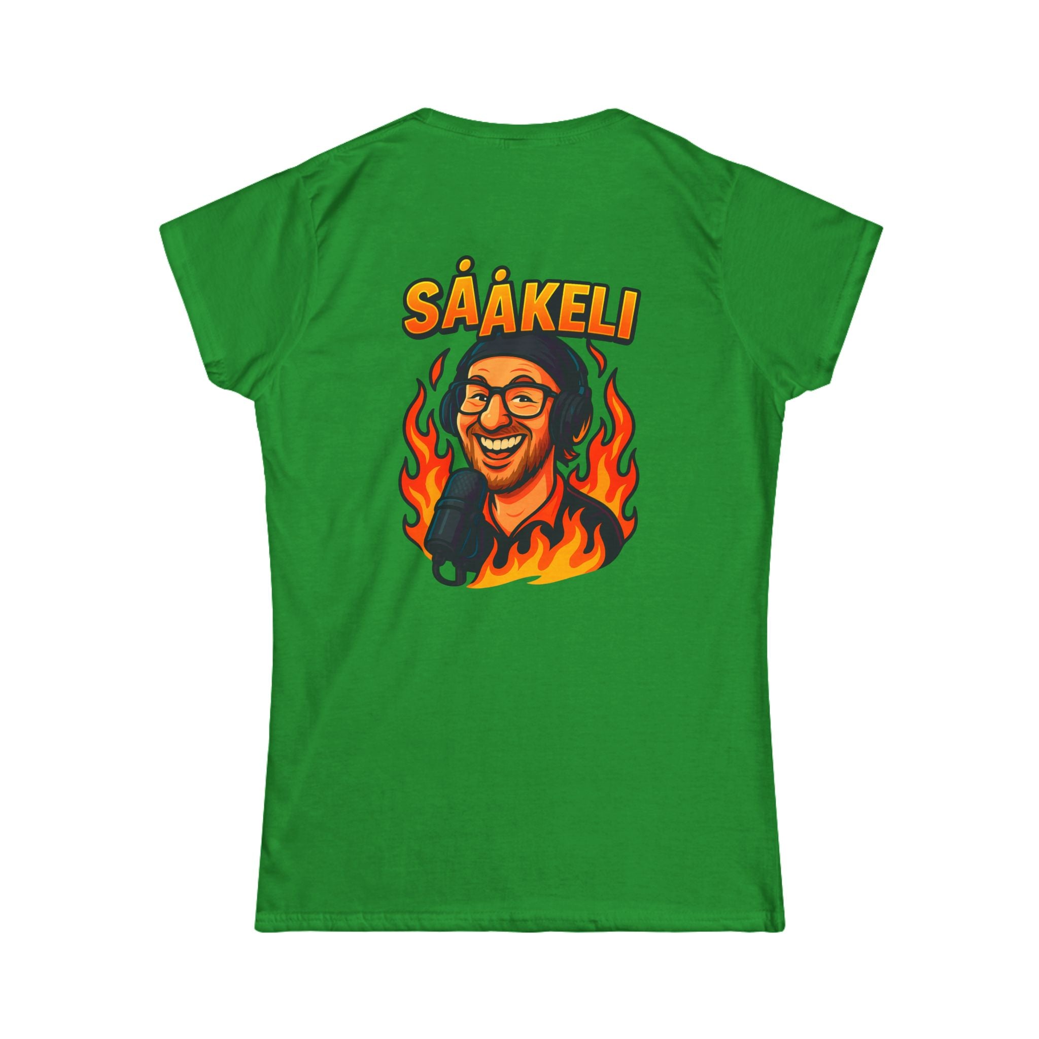 Kaasukeisari “On Air” Ladyfit Tee — Sååkeli Fire Podcast T-Shirt
