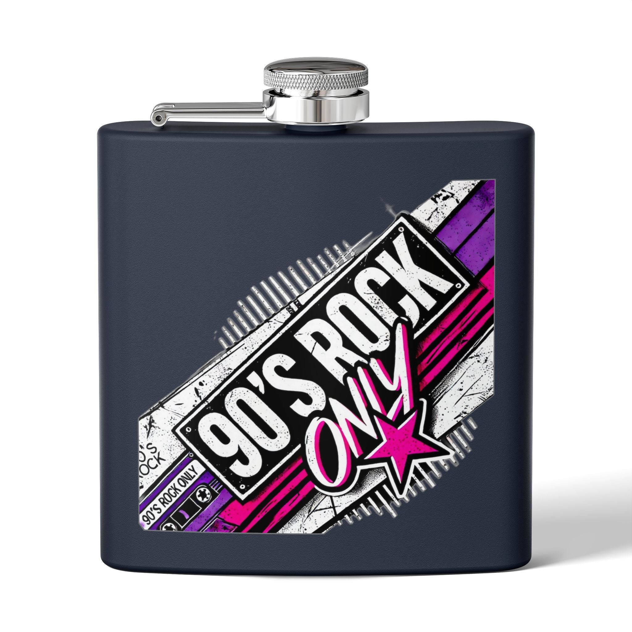 Perza 90’s Rock ONLY Rectangle Logo Flask