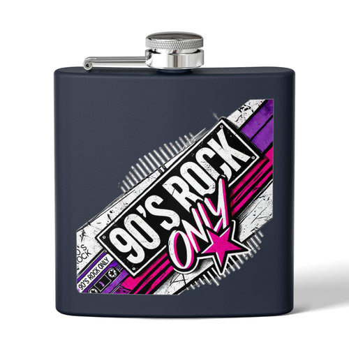 Perza 90’s Rock ONLY Rectangle Logo Flask